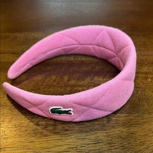 Lacoste Pink Quilted Headband